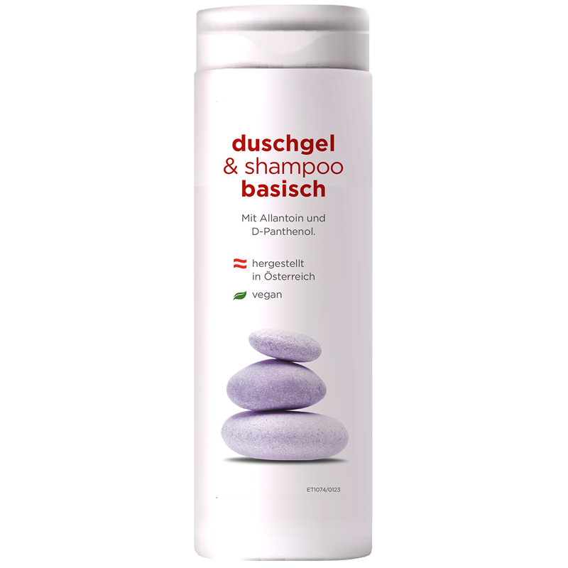 Alkaline shower gel and shampoo, 300ml 